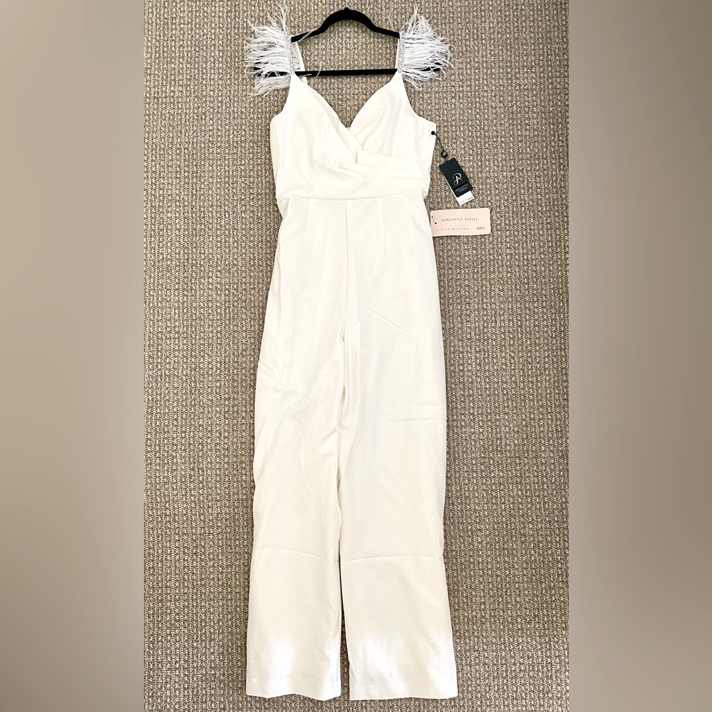 White Adrianna Papell Jumpsuit